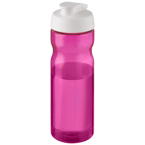 Bouteille personnalisable de sport 650ml H2O Active® Magenta / Blanc